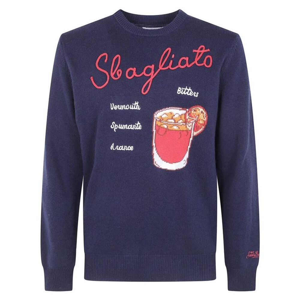 MC2 SAINT BARTH Sbagliato Cocktail Print Crewneck Sweater Men RED Sweaters &